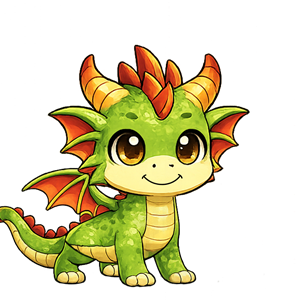A StreamPals dragon, loved by the whole chat
